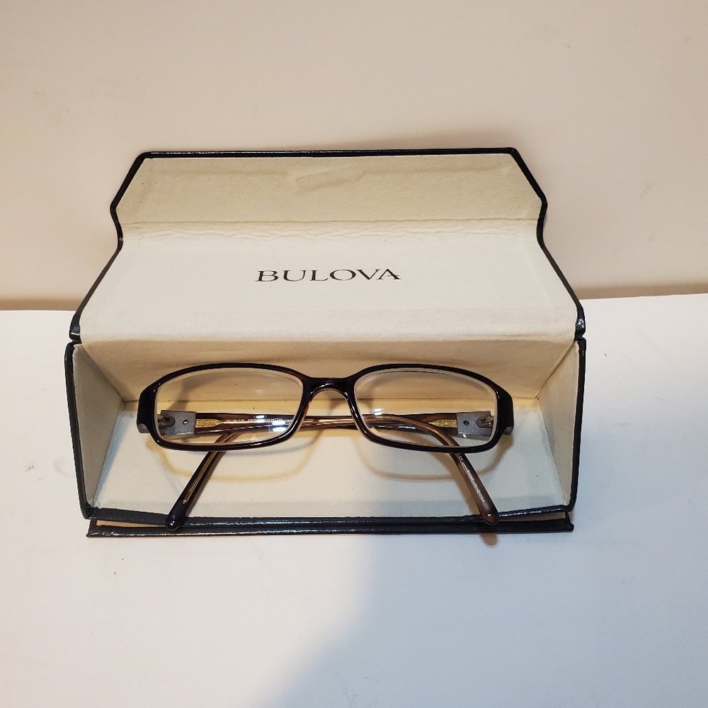 BULOVA “TURIN” Eyeglasses 51-16-135 Amber Brown